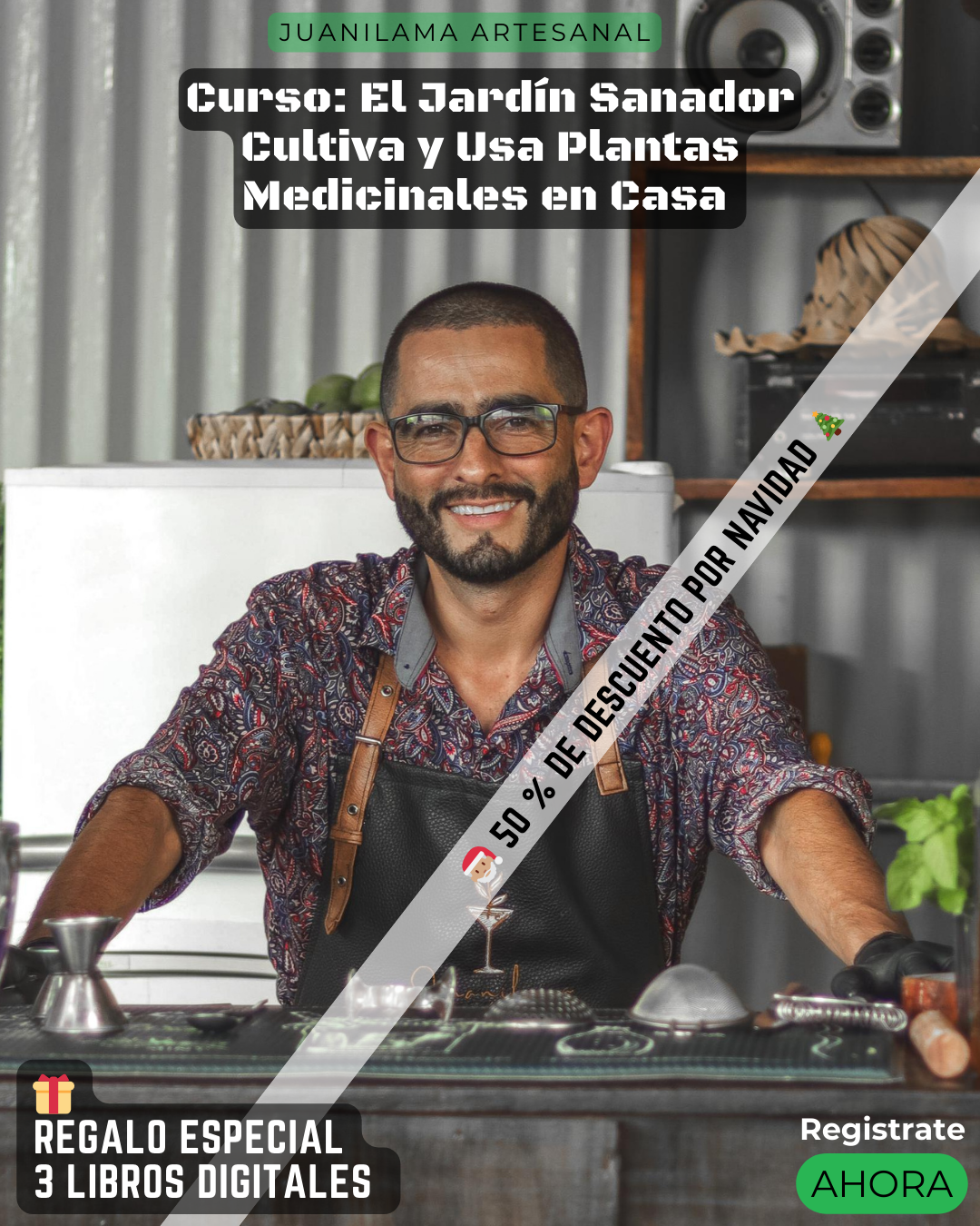 Curso El Jardín Sanador: Cultiva Plantas Medicinales en Casa + 3 Libros Digitales Gratis